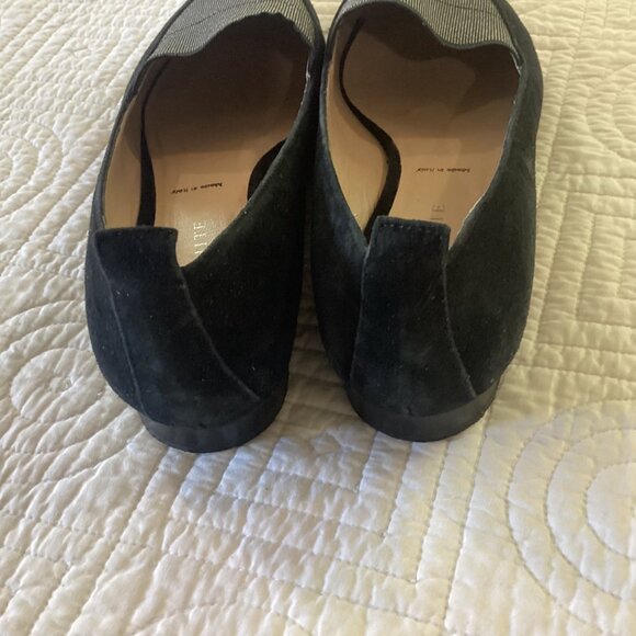 Ron White Flats Weatherproof Black & Gray Pointed-Toe Loafers 38.5 - Picture 9 of 11